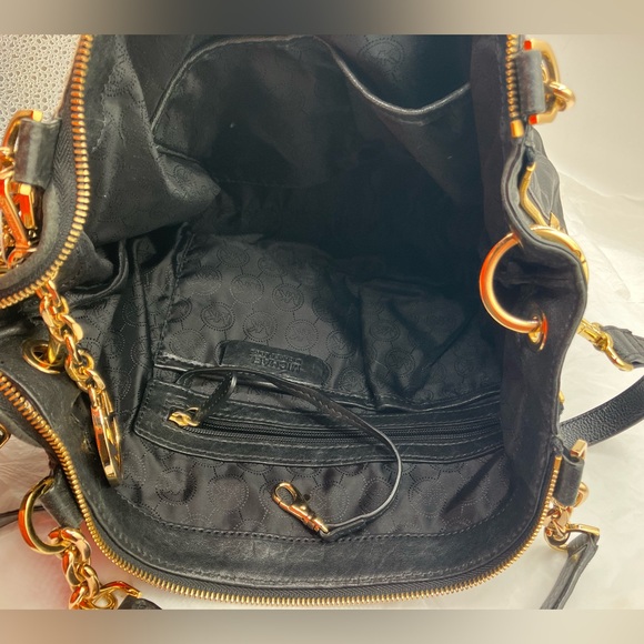 Michael Kors Black and Leopard Print Shoulder Bag BRAND NEW - Picture 10 of 11